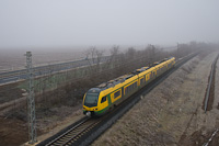 The GYSEV 435 504 seen between Nagycenk and Kphza