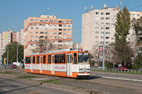 The BKV ICS 7476 track and catenary measurement tram seen at Vradi utca