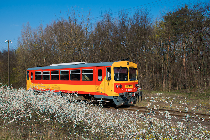 The MV-START 117 263 seen between Tőserdő and Tiszaalpr felső photo