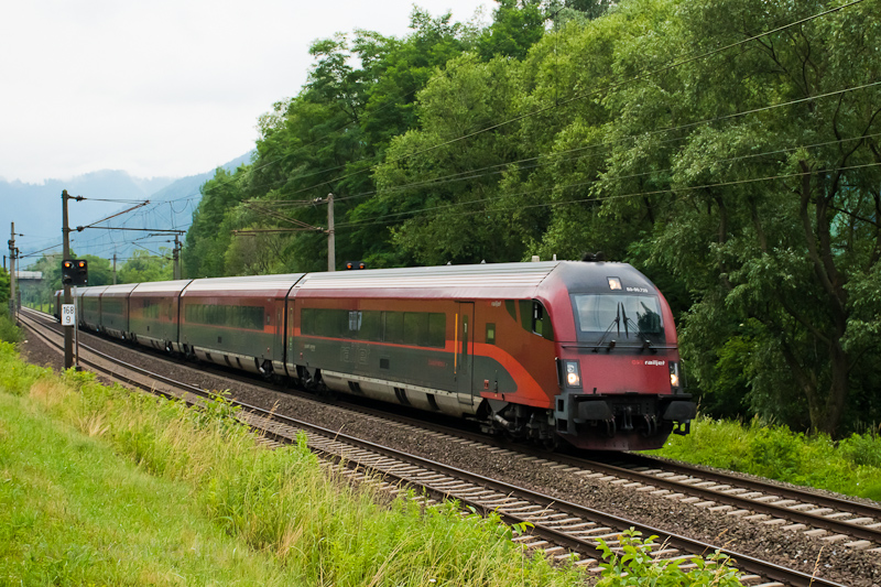 A BB 80-90.729 plyaszm Railjet vezrlőkocsija Mixnitz-Brenschtzklamm s Pernegg kztt fot