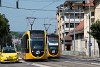 The BKK CAF 2231 and 2233 seen at a Bcsi ton, on tram line 19