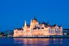 The Parliament of Budapest in the blue hour