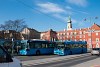 Az NKA-343 rendszámú BKV MErcedes Citaro autóbusz és az LMG-072 rendszámú Volvo 7700 busz a Batthyány téren