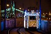 A BKV UV 3885 Zsil utca és Fővám tér között fányvillamosként (Csillamos!), a háttérben a Szabadság-híd