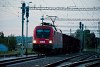 The ÖBB 1116 022 seen hauling a freight train at Érd, Hungary