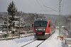 The MÁV-START 426 028 seen between Klotildliget and Piliscsaba in the snowy Pilis mountains