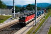 Az ÖBB 1144 091 Stübing megállóhelyen konténervonattal