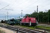 The DB 0469 107-4 seen classifying an Audi freight train at Győr-Gyárváros station