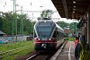 The MV-START 415 037 red Stadler FLIRT seen at Gymrő station