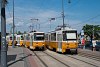 The BKV ČKD Tatra T5C5 trams 4070 + 4225 seen at Szent Gellrt tr