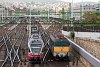 A MÁV-START 416 046 pályaszámú piros FLIRT és a 431 189 pályaszámú Szili Budapest - Déli pályaudvaron