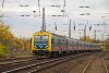 A MÁV-START 8005 438 pályaszámú Fecske vezérlőkocsija Rákosrendező állomáson