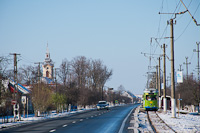 The CTP Arad (Arad Public Tansport Authority) DWAG 1862 seen at Arad-Gyorok interurban tramway at Mandruloc