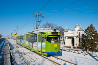 The CTP Arad (Arad Public Tansport Authority) DÜWAG 1862 (AR 00102) seen at Arad-Gyorok interurban tramway seen at Sâmbâteni