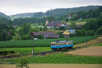 The Steiermarkbahn (Gleichenbergerbahn) ET 1 seen between Prädiberg and Oedt