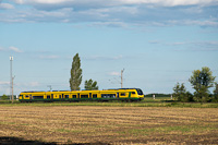 The GYSEV 435 510 seen between Veszkény and Kapuvár