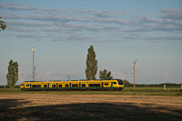 The GYSEV FLIRT3 435 506 seen between Veszkény and Kapuvár