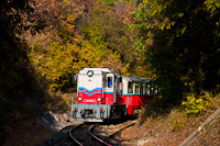 A MÁV Széchenyi-hegyi Gyermekvasút Mk45 2005 Szépjuhászné és Vadaspark fmh. között