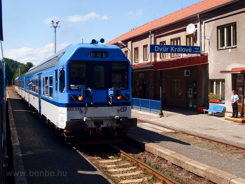 The ČD 843 018-3 seen  photo