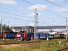 The ČD 163 022-7, 163 084-7, 163 098-8 and the 241 217-7 seen at Hradec Kralov hlavn ndraŽi