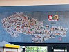 The tourist attractions of old Czechoslovakia seen in the passenger hall of Pardubice railway station