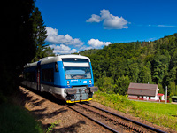 The ČD 840 010-3 seen between Desn-Pustinsk and Kořenov zastvka