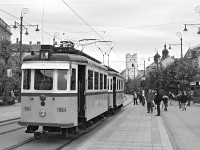 Az 1884-1984 nosztalgiakocsi a Kossuth tren
