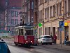 A bytomi 38-as villamos Konstal N sorozatú, 954 pályaszámú kocsija a Piekarskán, Bytom Kościół św. Trójcy végállomásnál