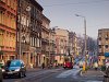 A bytomi 38-as villamos Konstal N sorozatú, 954 pályaszámú kocsija a Piekarskán, Bytom Kościół św. Trójcy végállomásnál