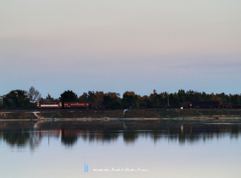 A freight train by dusk photo