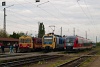 The MV-START Bzmot 334, the BDVmot 012 and the MV 6342 014-5 Desiro with a charter train at Vc station