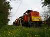 Locomotive train with M47 2023, M32,2040, M44 509 and Bzmot 340 at the abandoned Őrhalom station