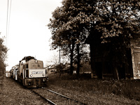 Locomotive train with M47 2023, M32,2040, M44 509 and Bzmot 340 at the abandoned Őrhalom station