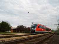 The MV 6342 014-5 Desiro with a charter train at Galgamcsa station