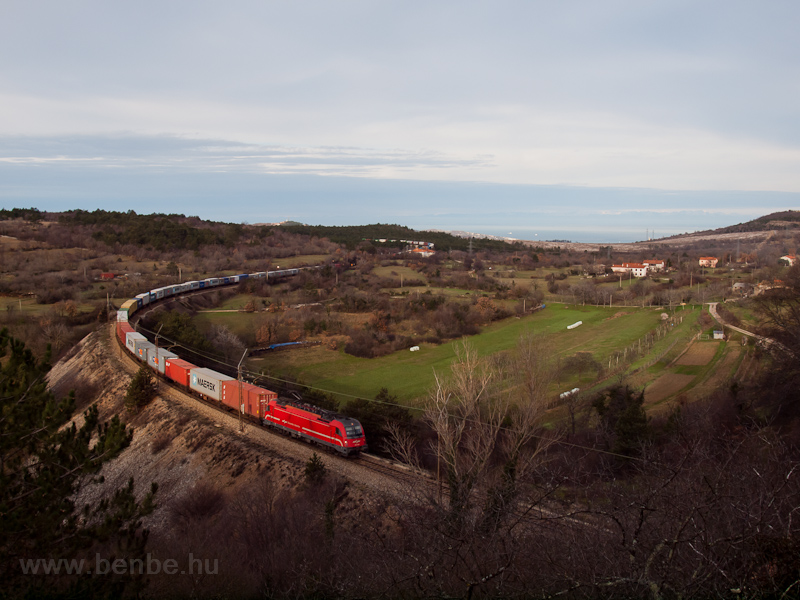 An ŠZ 541 is seen hauling a freight train between Črnotiče and Prešnica photo