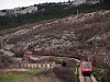 A freight train with a 541 hauling and another 541 banking seen between Črnotiče and Hrastovlje