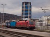 The ŠZ 541 013 is seen hauling a freight train from Koper at Ljubljana
