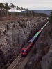 Az ÖBB 1216 150 húz egy konténervonatot Prešnica és Črnotiče között