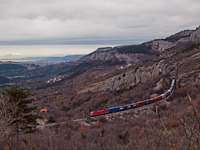 A freight with a 541 between Črnotiče and Hrastovlje