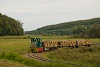 The Csmdri Erdei Vast C50 405 seen hauling a narrow-gauge freight train between Meretai elgazs and Bnokszentgyrgyi elgazs