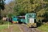 The Csmdri Erdei Vast C50 405 seen hauling a freight train and the 8235 409 seen hauling a passing passenger train at Dmeflde