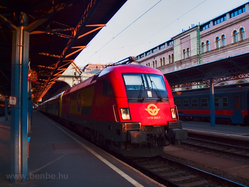 A GYSEV 1116 063-7 Budapest-Keleti plyaudvaron fot