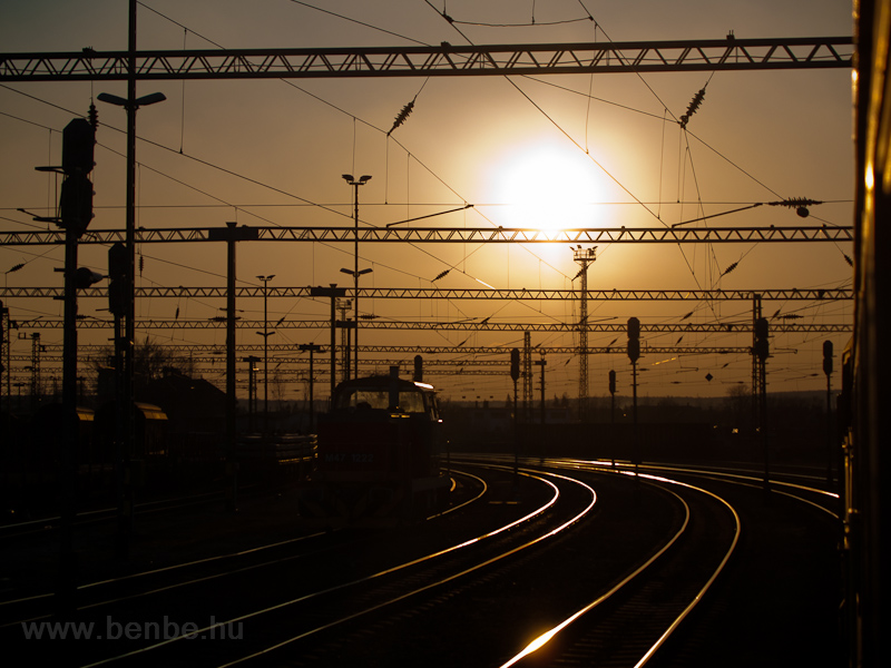 I always pass through Vrpalota station at sunrise or sunset and I just love it photo