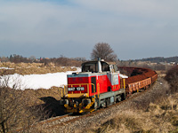 The MÁV M47 1318 seen between Dudar and Nagyesztergár