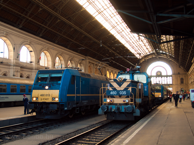 A MV-START 480 015 s a 460 035 Budapest-Keleti plyaudvaron fot