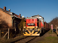 A MÁV-START 478 333 Felsőcsinger és Ajka között tolatós tehervonatával