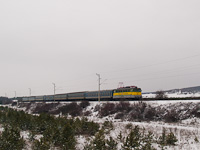The GYSEV V43 328 seen between Mrk and Veszprm