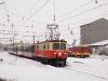 The BB 1099.001-8 archaic electric locmotive at Ober Grafendorf station together with a catenary maintenance vehicle