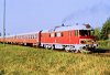 A vonat vgn dolgoz MDmot 3018 ppen Balatonszentgyrgy llomst hagyja el Nagykanizsa fel