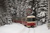 The ČSD EMU89 0009 seen between Štrbsk pleso and Popradsk pleso